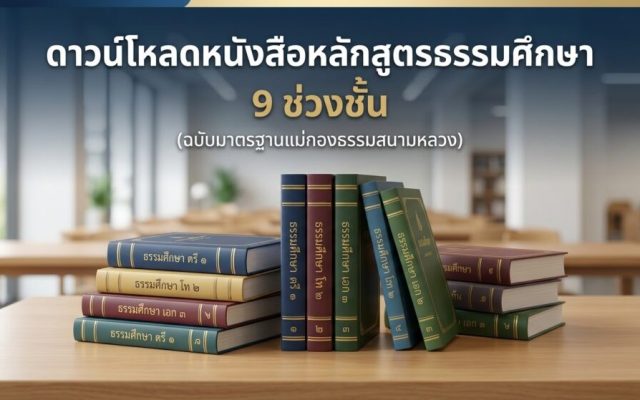 ดาวน์โหลดหนังสือหลักสูตรธรรมศึกษา 9 ช่วงชั้น (ฉบับมาตรฐานแม่กองธรรมสนามหลวง)
